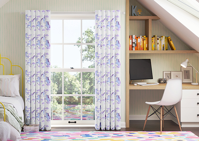 Unicorn Magic, Purple - Made to Measure Curtains - Image 3